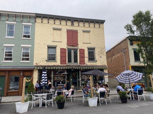 Quaint and classic dining room and outdoor seating also