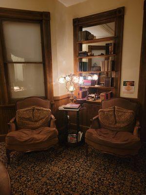 Lobby seating and reading area.  Lovely books about the history of the San Juan