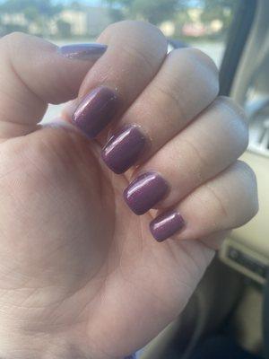 Acrylic nails with gel polish (polish #0114)