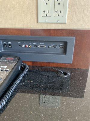 Only USB in the suite but it did not work.