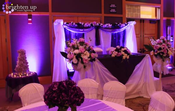 Brighten Up Event Lighting | Citrus Heights Community Center Sacramento Wedding Uplighting