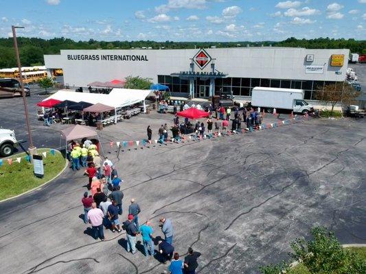 Open House with trucks, buses, and RV's on display