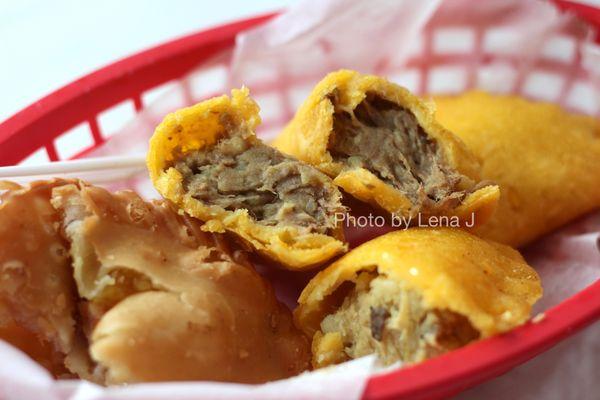 Inside of Empanada Carne ($2.25) - beef empanada