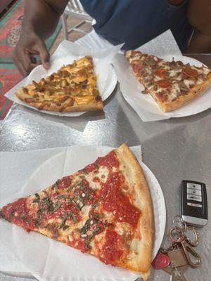 Regular Slice, Buffalo Slice, Pepperoni Slice