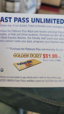 Thanks to the information provided by Tricia,  I added this service for unlimited car washes.  Thanks Tricia!