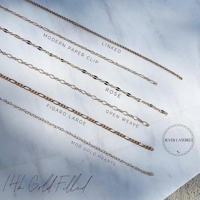 14k Gold Filled Chain Options (while supplies last).