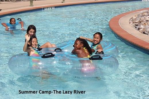 The last week of summer camp - drifting down the lazy river.