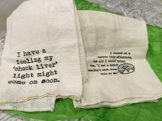 Very funny AND great quality flour sack towels