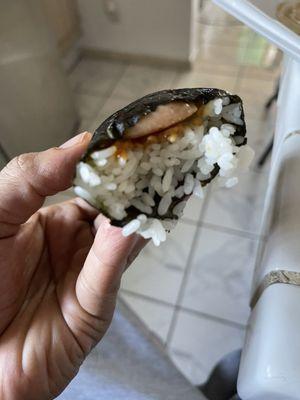 I didn't bite this I picked it up and rice fell out