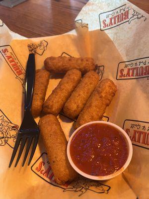 Mozzarella sticks appetizer