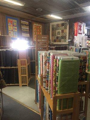 HUGE selection of fabrics and friendliest staff I've ever experienced at a quilt shop!