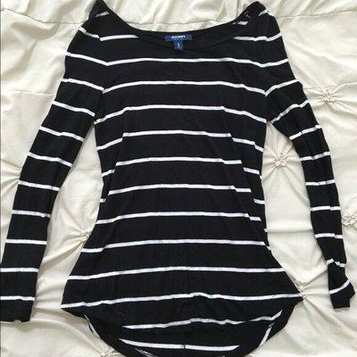 Simple B&W Striped Long Sleeves from Old Navy