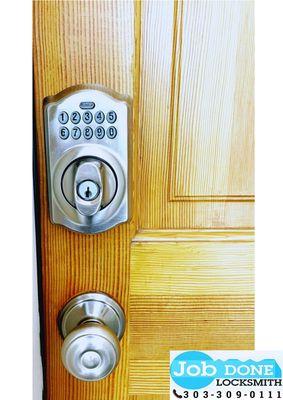 Our locksmiths ensuring seamless access with a new keyless entry system.