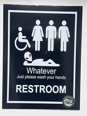 The cutest bathroom sign!