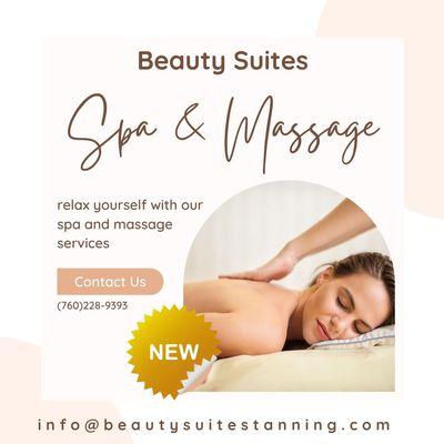 Massage therapy now available at Beauty Suites.