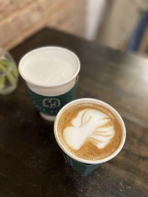 Hot Honey Ginger Latte & Flat White