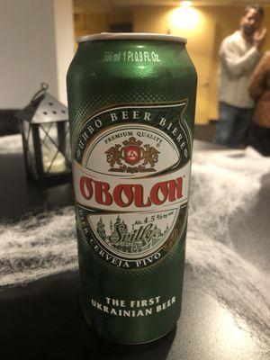 Not a huge alcoholic beverage selection, but they did have this nice imported Ukrainian beer.