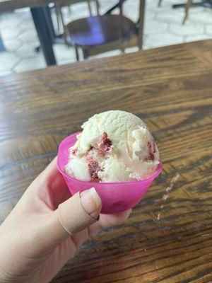 Strawberry cheesecake gelato