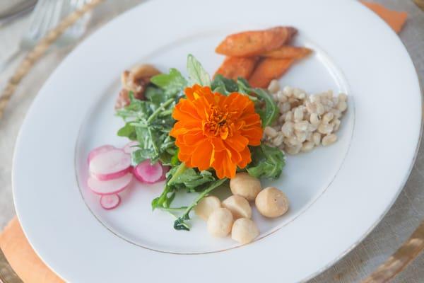 Salthouse Salad with Edible Marigold