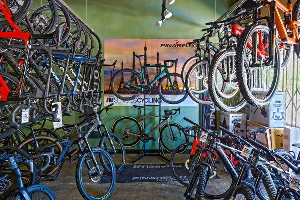 Full line of bicycles including road, mountain, electric, beach cruisers & more