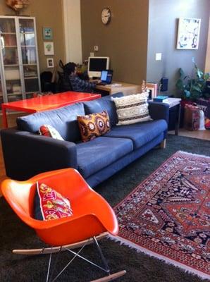 We love our warm, quiet, cozy office in the heart of Pt. Richmond. Come over and cuddle up with a good book!