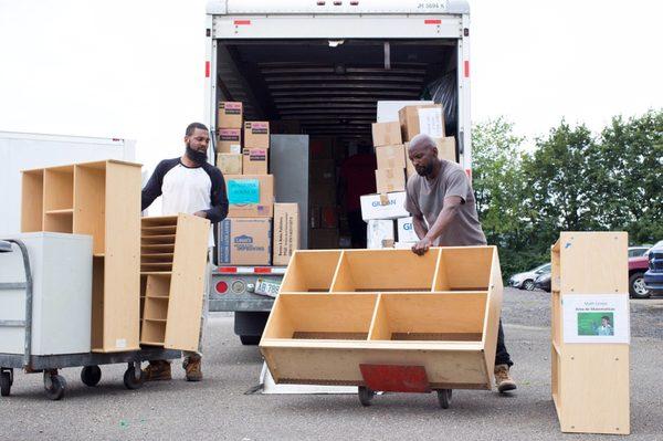 Movers loading the truck