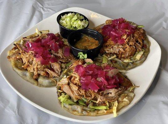 Panuchos de chochinita pibil ( pulled pork) one of the Mayan favorites