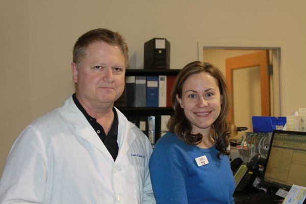 Grant and Laura are both pharmacists in the compounding department.