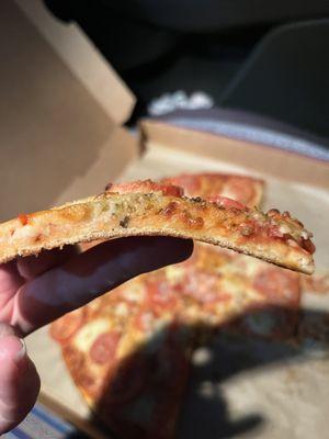 The not so thin famously thin pizza