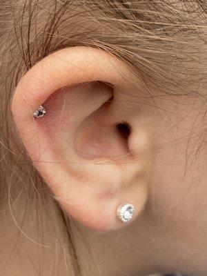 Helix piercing