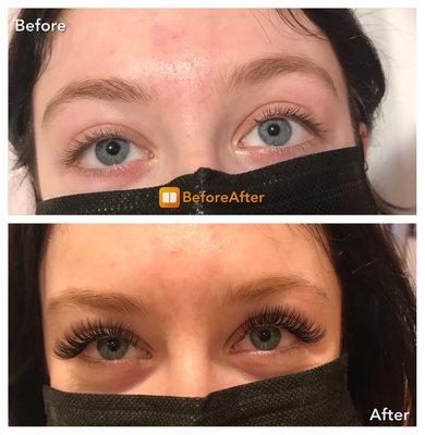 Lash extensions by Nancy