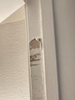 Paint peel from door frame