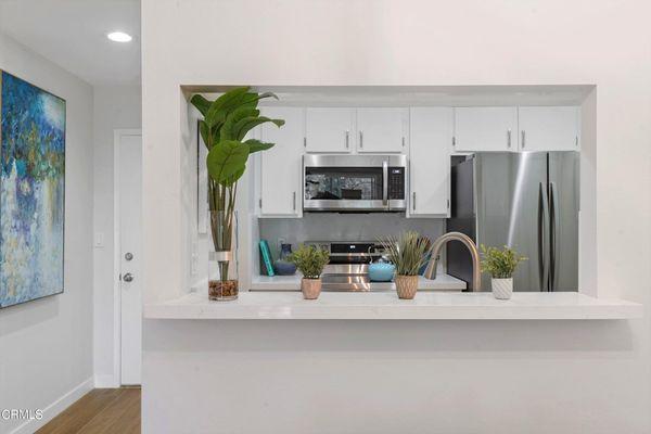 Remodeled kitchen with brand new appliances.