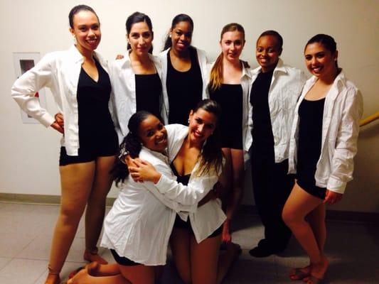 Backstage at our annual showcase! The adult team-Senior Company