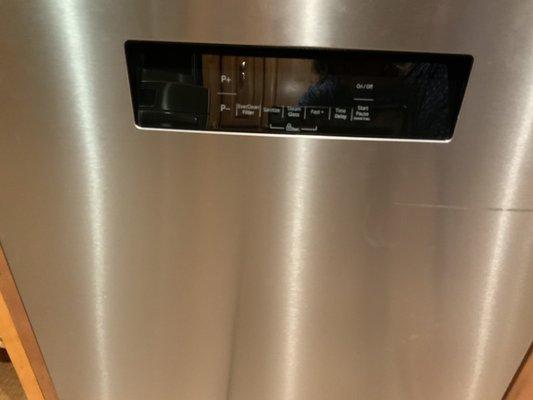 Front of dishwasher