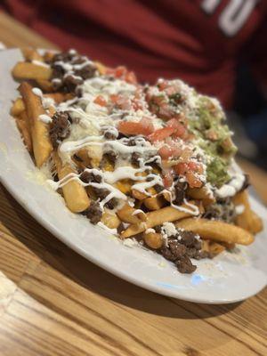 Asada Nacho fries (happy hour) very decent portion size