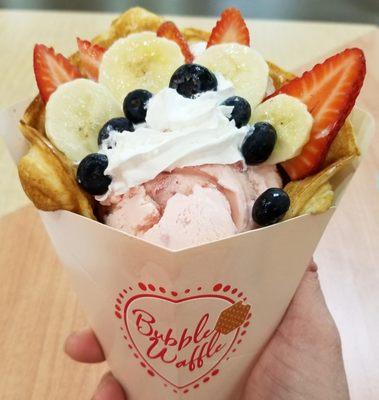 #3 Fruit Deluxe (subbed the Vanilla Ice Cream for Strawberry)  4-27-2019