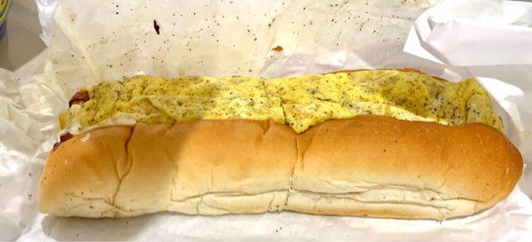 Egg, bacon, cheese, Mayo, S&P sub! So so good!