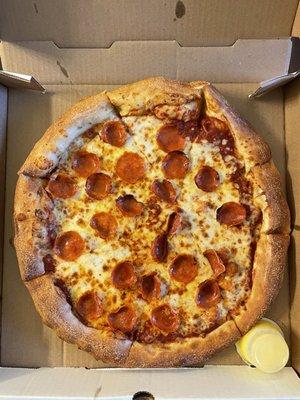 Large Pepperoni pizza