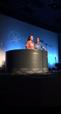 My Baptism in 2018 with Pastor Bill! I got to share my testimony at the 9am service!