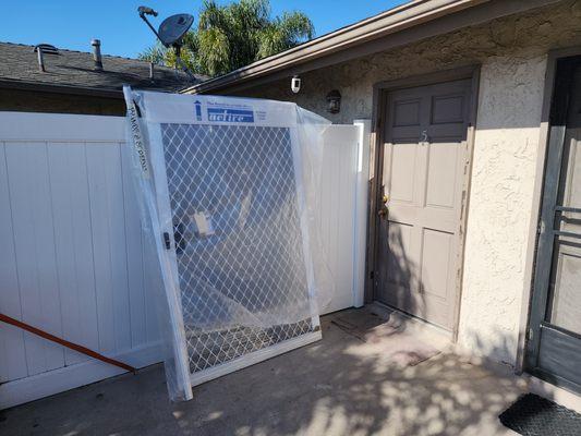 Security Sliding Screen Door that we are installing today