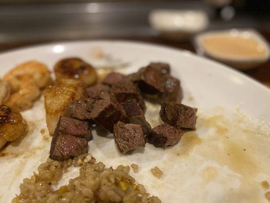 Chef's Special (Fliet Angus Filet Mignon Hibachi, Scallops, Side Brown Fried Rice, Shrimp Hibachi, and Vegetable Hibachi)