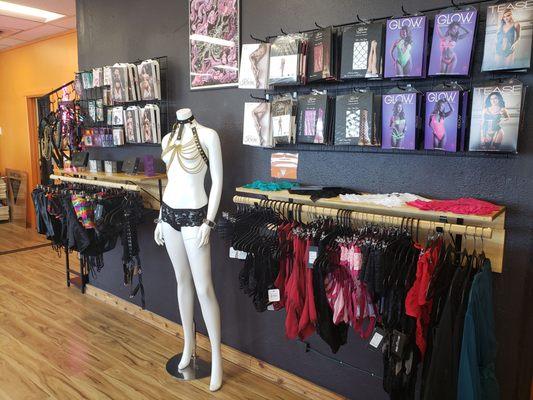 Curated Selection of lingerie, clothing and accessories.