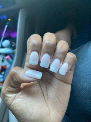 French tip set with powder