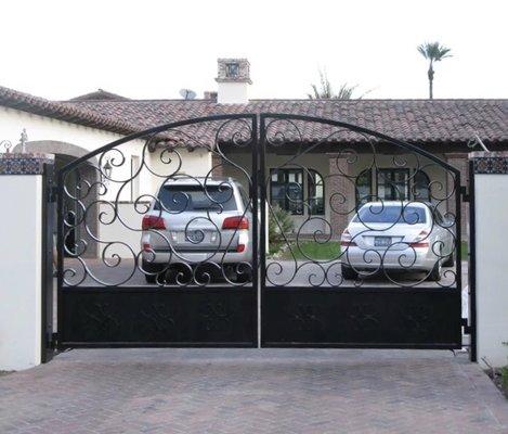 Automatic driveway iron gate installation includes gate openers in Sunnyvile CA