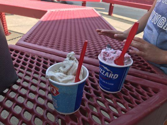 Mini blizzards - Reese's Extreme and Raspberry Fudge Bliss