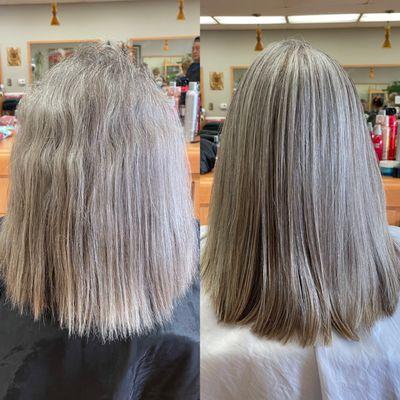 Before/After Magic Straightening