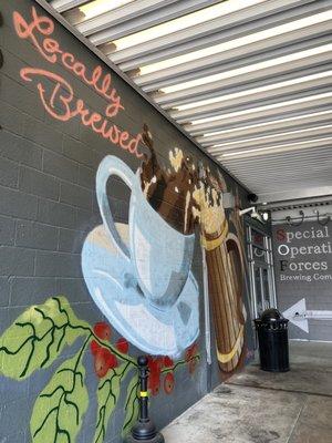 I took this today :) wanted to show my Yelpers the beautiful mural at the cafe