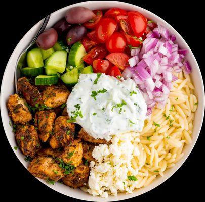 chicken gyro bowls