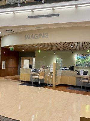 Check-in desk for Imaging at the River Tower, Central Peninsula Hospital.